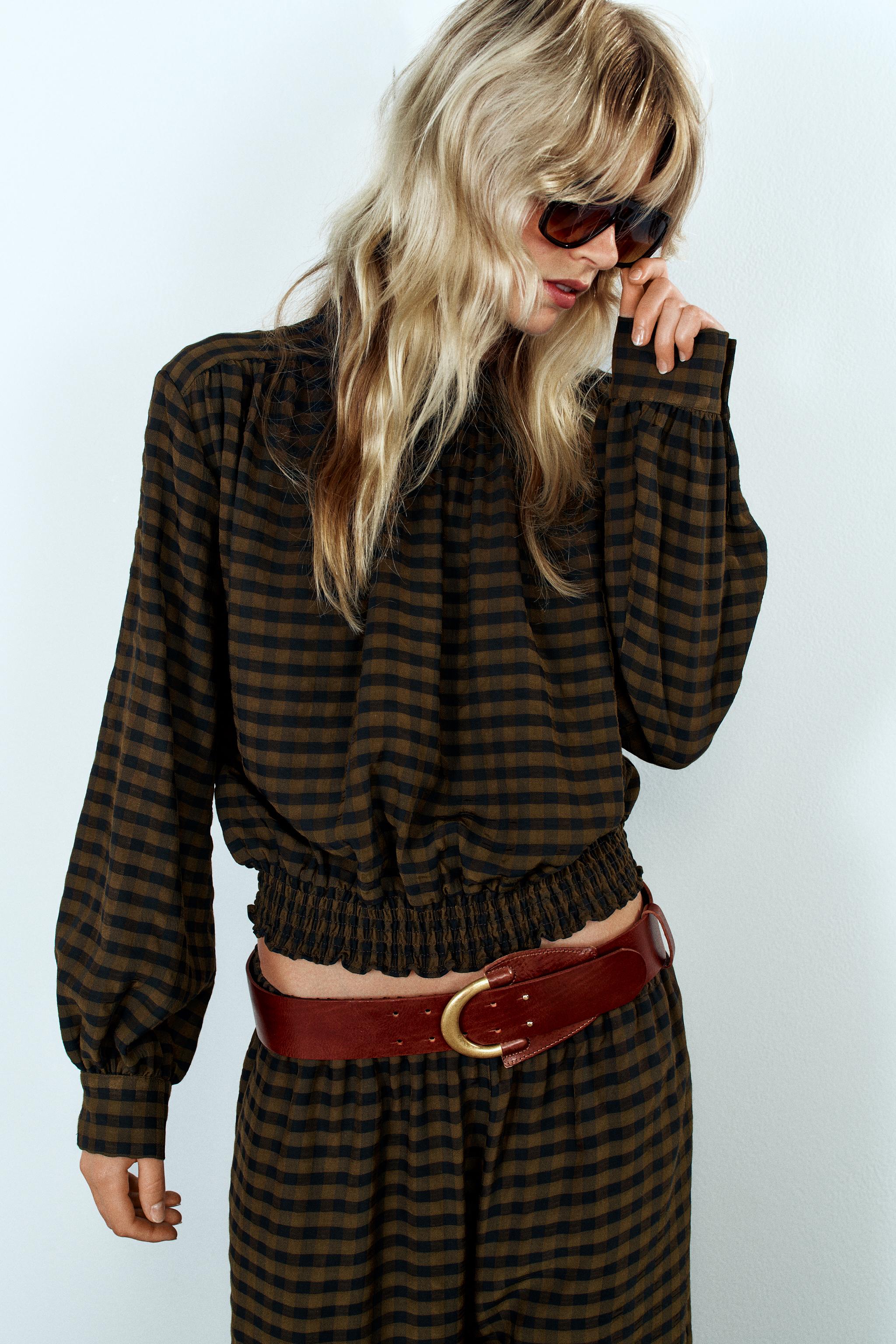 BLOUSE À CARREAUX